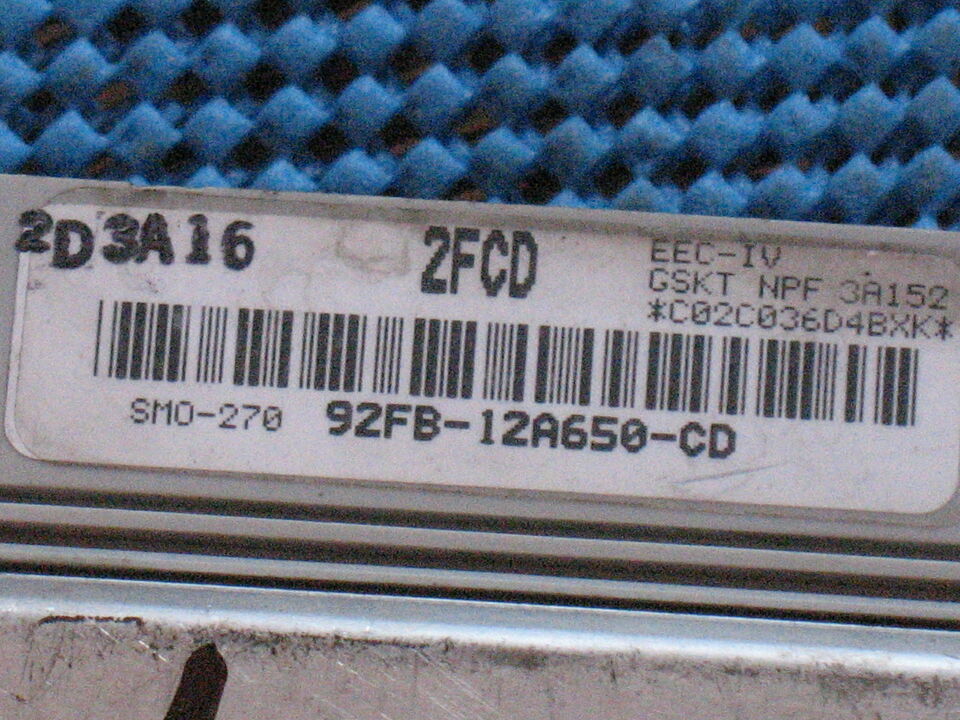 ECU FIESTA ESCORT MK5 1.8 ECU 92FB-12A650-CD 92FB12A650CD 2FCD SMO-270