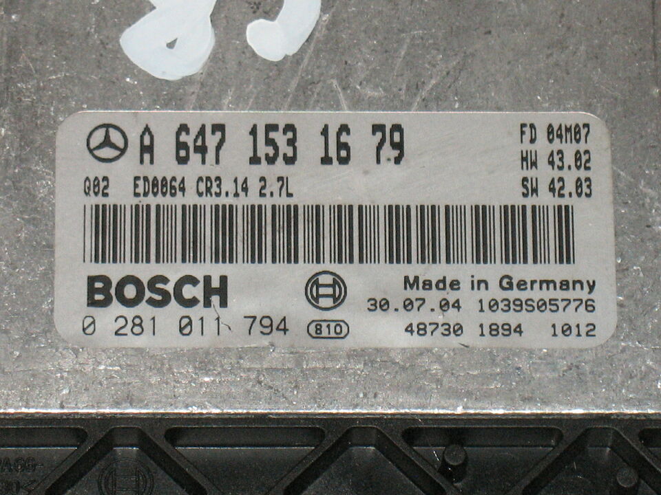 Mercedes E270 2.7CDI 0281011794 CR3.14 EDC16C2-7.14 A6471531679