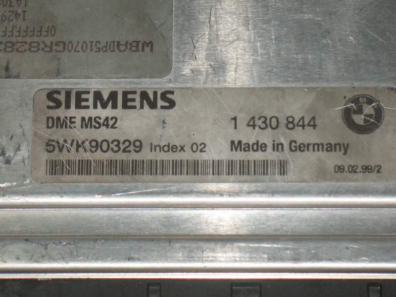 ECU BMW E39 E46 SIEMENS 5WK90329 INDEX 2 DME MS42 1430844
