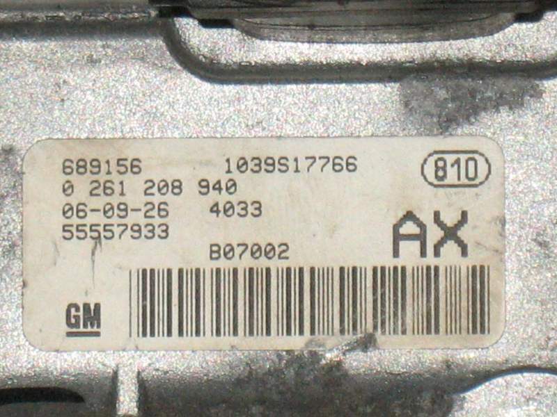 Opel corsa 1.2 Z12XEP HW: 0261208940 SW: 1037400027 690159