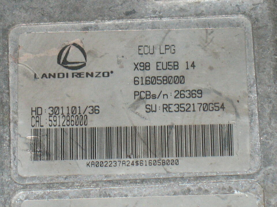 ECU CENTRALINA GPL LPG RENAULT 1.4 616058000 SW:RE352170G54