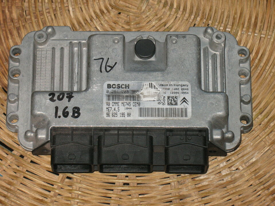 ECU 0261208965 PEUGEOT 207 1.6 16V ME7.4.5 9662519580 9652552380