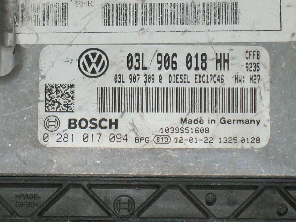 VW SHARAN 2.0 TDI 03L906018HH 03L907309Q EDC 17C46-2.6 0281017094