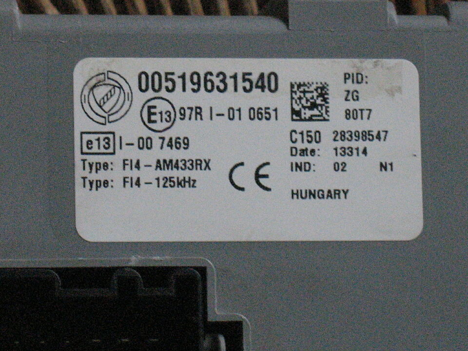 Body computer fiat punto evo 00519631540 519631540 blu