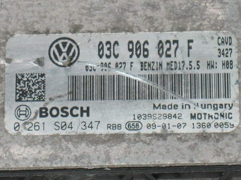 ECU VW SCIROCCO 1.4 TFSI 0261S04347 03C906027F MED17 5.5