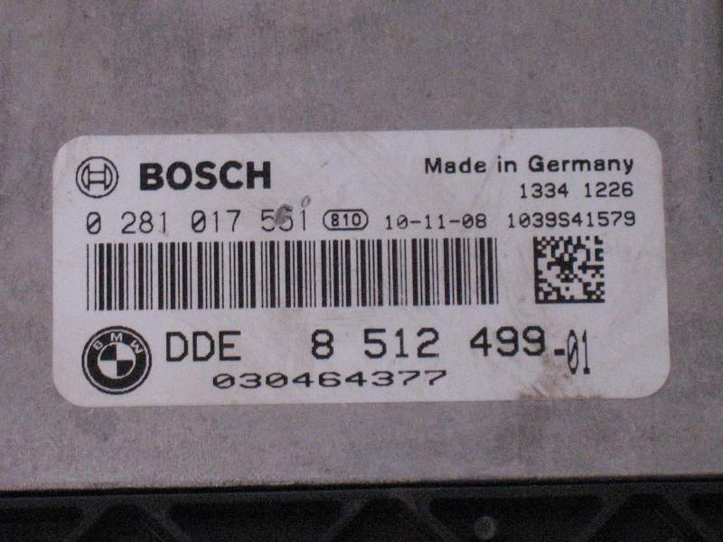 ECU BMW E81 E87 EDC17C06 4.13 0281017551 DDE8512499 8512499