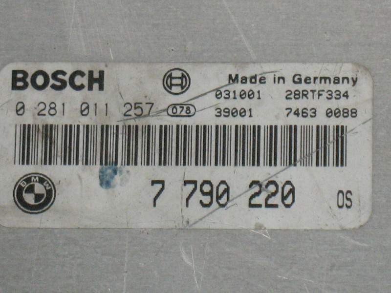 ECU BMW X5 BOSCH 0 281 011 257, 0281011257, 7 790 220, 7790220