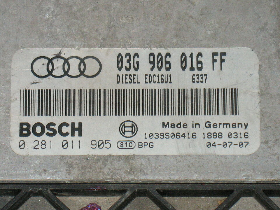 ECU AUDI A3 2.0 TDI 03G906016FF BOSCH 0281011905 EDC 16U1-5.41