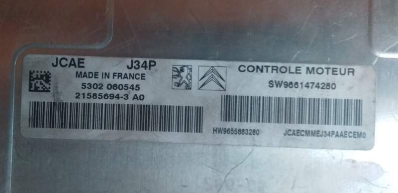 ECU JCAE J34P SW 9661474280 HW 9655883280 21585694-3A0