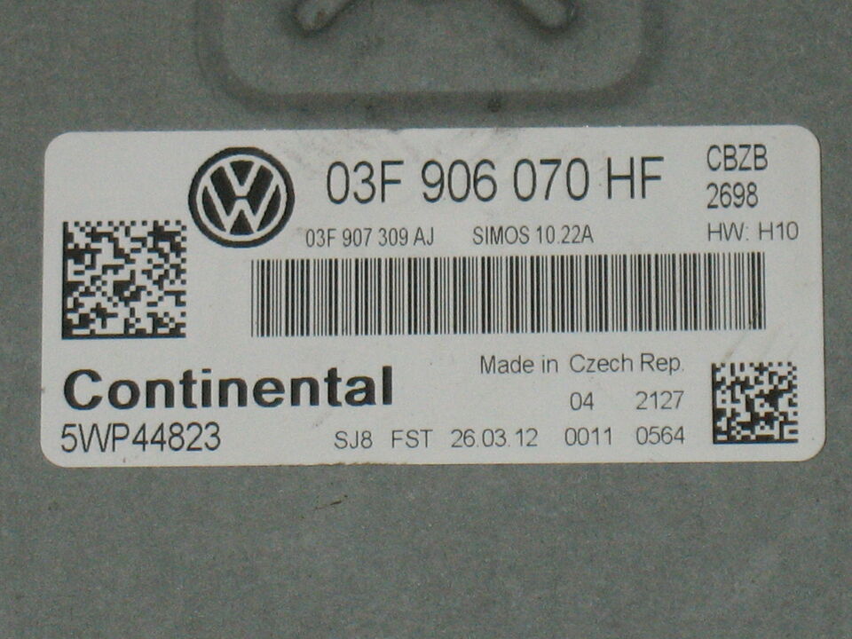 Vw Polo 1.2 TSI 105KM CBZB 03F906070HF Simos 10.22A 5WP44823