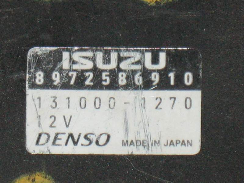 OPEL VECTRA 3.0 CDTI ISUZU 8972586910 DENSO 1310001270