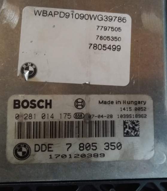 ECU CENTRALINA BMW X3 3.0 D 0281014175 DDE7805350 1701200389 EDC16C35-5.22