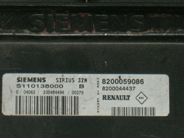 ECU RENAULT 1.6 S110138000B 8200059086 8200044437 SIRIUS 32N