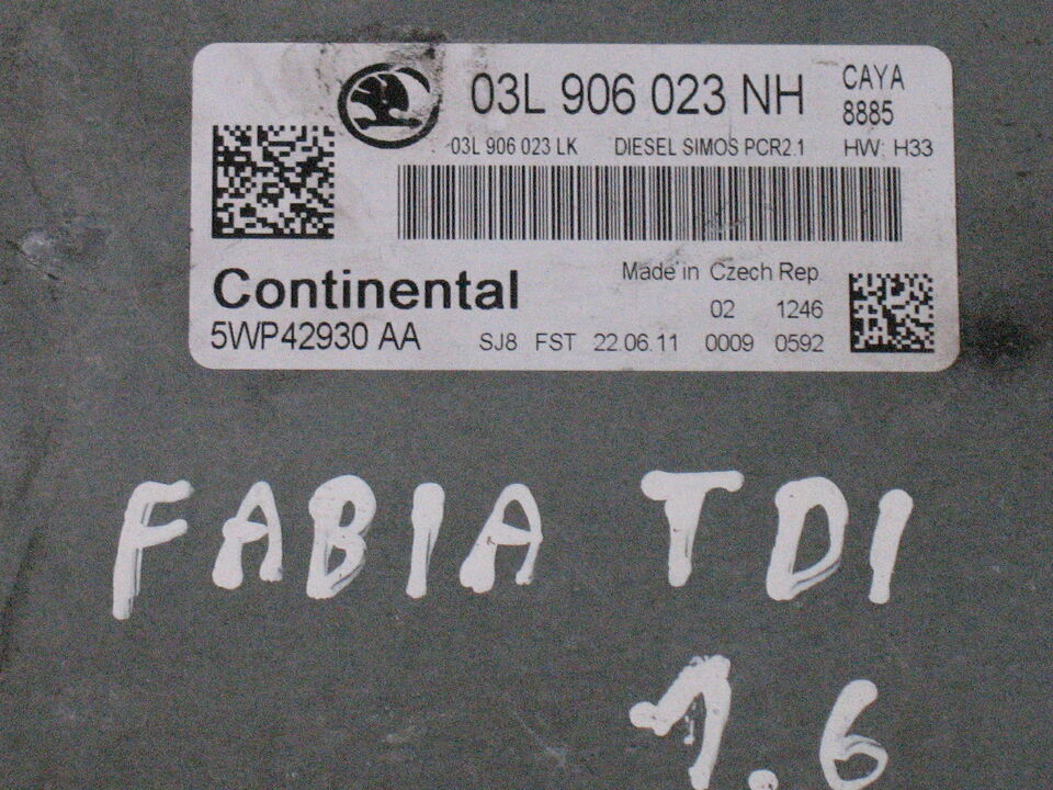 Ecu skoda fabia continental PCR2.1 03L906023NH 5WP42930AA