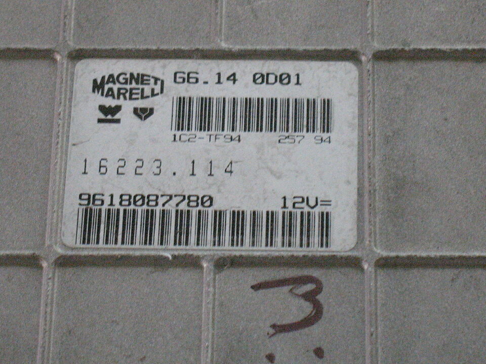 ECU PEUGEOT 306 1.4 G6.14 0D01 9618087780 16223.114 16223114