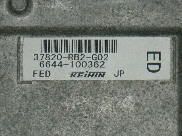 ECU CENTRALINA HONDA JAZZ 1.2 37820-RB2-G02 6644-100362