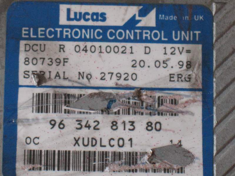 Fiat ulisse td lucas dcu r 04010021d xudlc01 9634281380