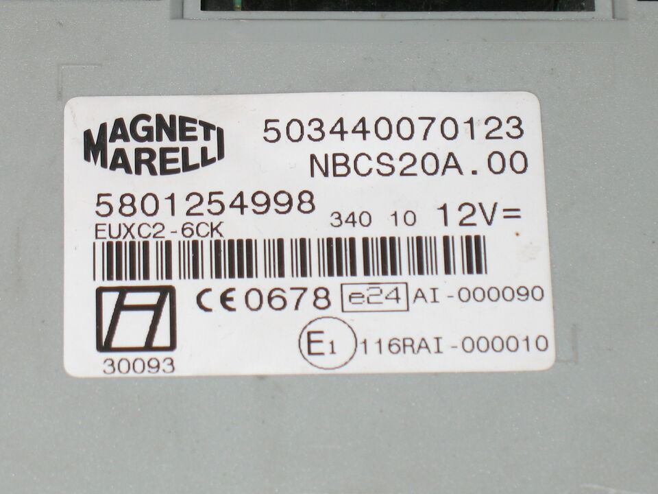 ECU BODY COMPUTER IVECO DAILY 2.8 3.0 5801254998 503440070123