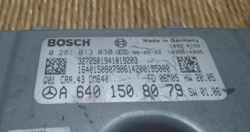 ECU CENTRALITA MERCEDES A180 2.0 0281013030 A6401508079 EDC 16C32-5.43