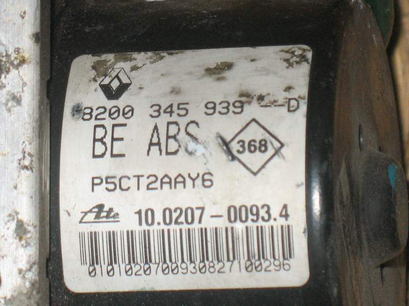 ABS RENAULT 8200345939 D ATE 10097014023 10020700934 P5CT2AAY6