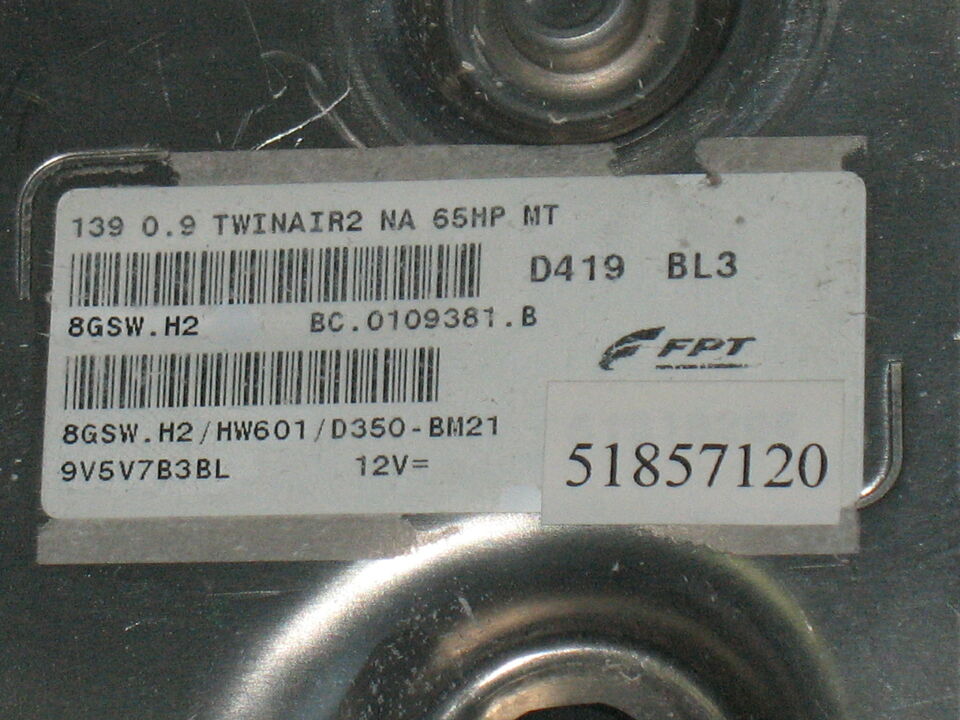 Ecu fiat panda 500 0.9 twin air fpt 51857120 hw601 8gsw h2