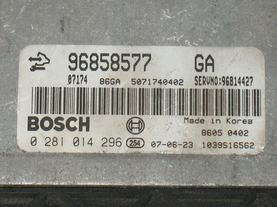 ECU CHEVROLET CAPTIVA ANTARA 2.0 0281014296 96858577 GA 96814427