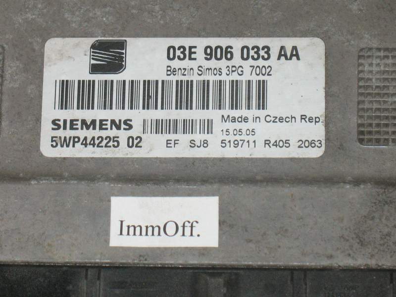 ECU Seat ibiza 1200 BZ SIEMENS 5WP4422502 03E906033AA SIMOS 3PG