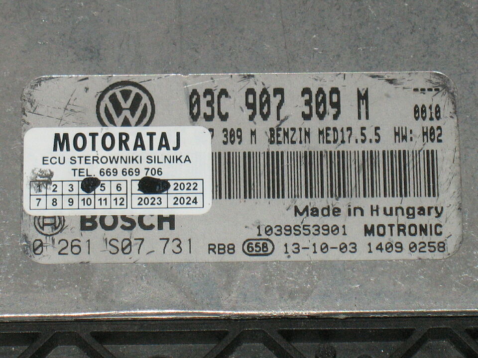 ECU VW Tiguan Passat B7 1.4 TSI 0261S07731 03C907309M MED17.5.5
