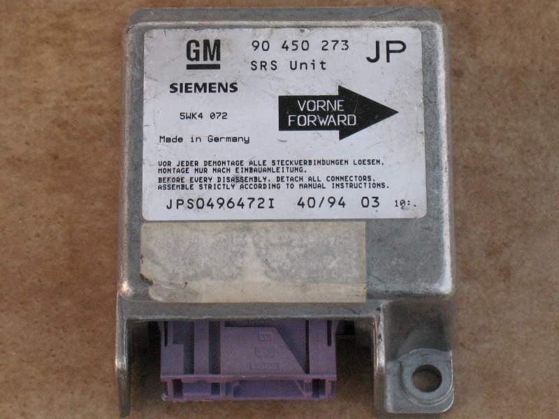 ECU Air Bag Opel Astra GM 90-450-273 JP Siemens 5WK4-072