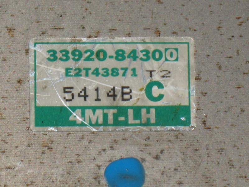 ECU SUZUKI ALTO III 33920-84300 E2T43871 4MT-LH 5414B C