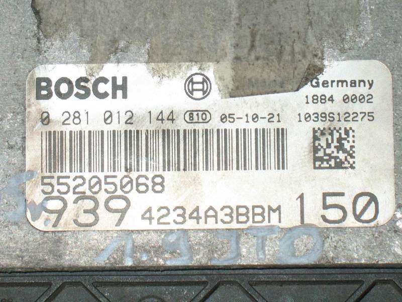 ECU ALFA ROMEO 159 1.9 JTD BOSCH 0281012144 55205068  EDC 16C39-5.62