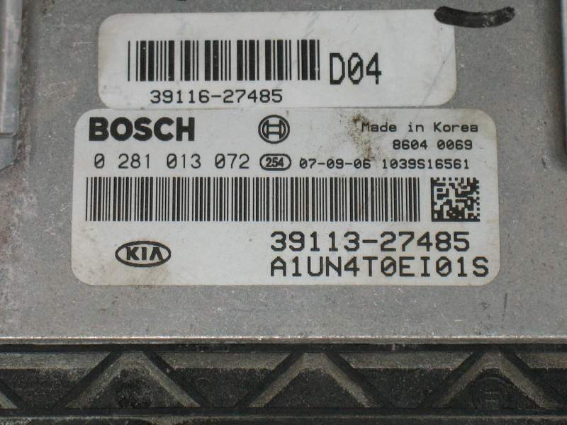 ECU KIA CARENS 2.0 CRDI BOSCH 0281013072, 3911327485