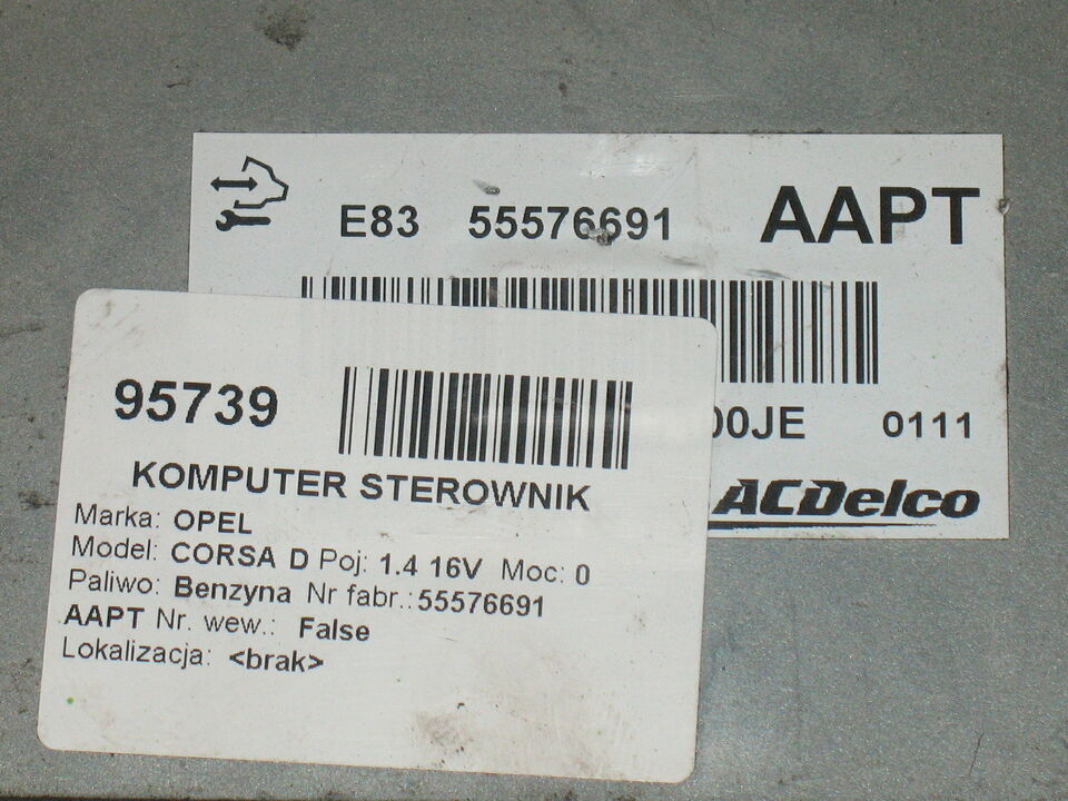 ECU OPEL CORSA A14XER 55576691 AAPT E83 12636386 ABXF 55598146