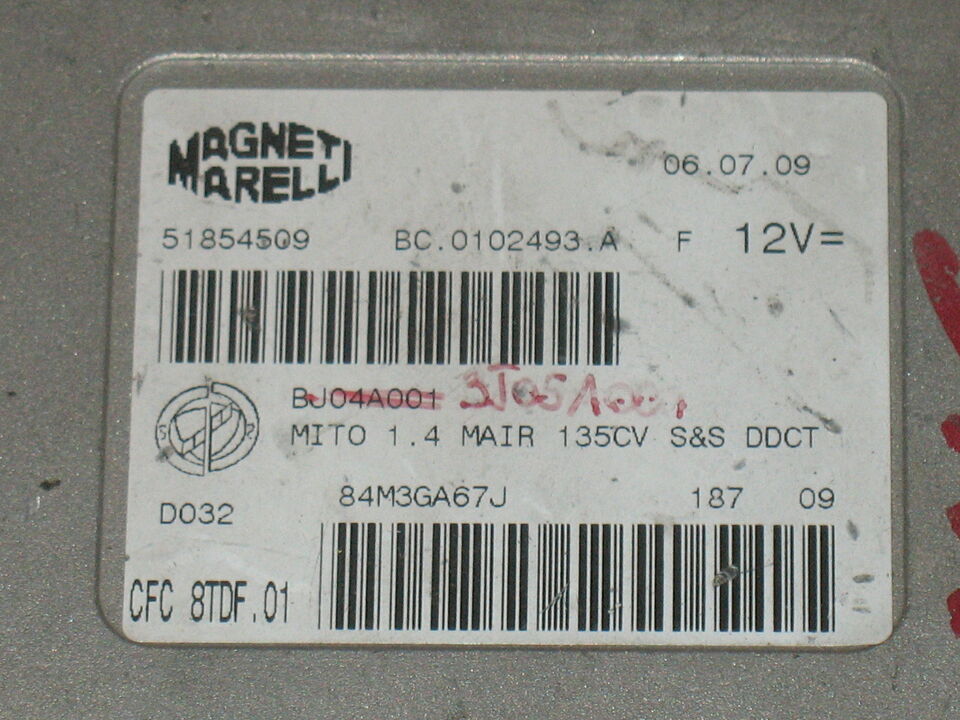 Ecu ALFA MITO 08> 1.4 16V 51854509 CFC8TDF.01 955A1000