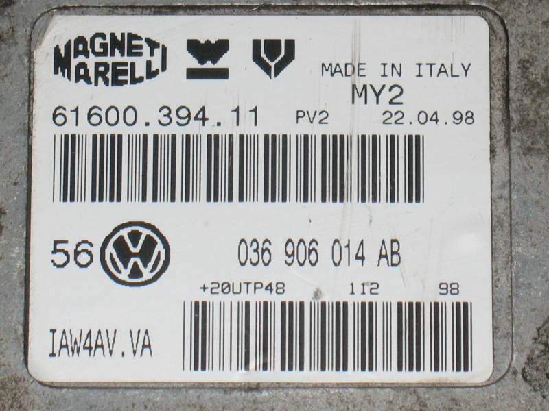 ECU CENTRALINA VW GOLF MK4 MI2 036906014AB IAW4AV.VA 6160039411