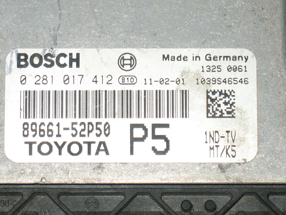 ECU Toyota Verso 1.4 2010 BOSCH 0281017412 8966152P50 EDC17CP37