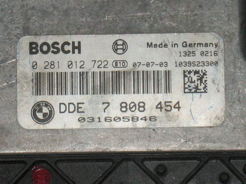 ECU BMW MINI COOPER 1.6 D BOSCH 0281012722 DDE7808454