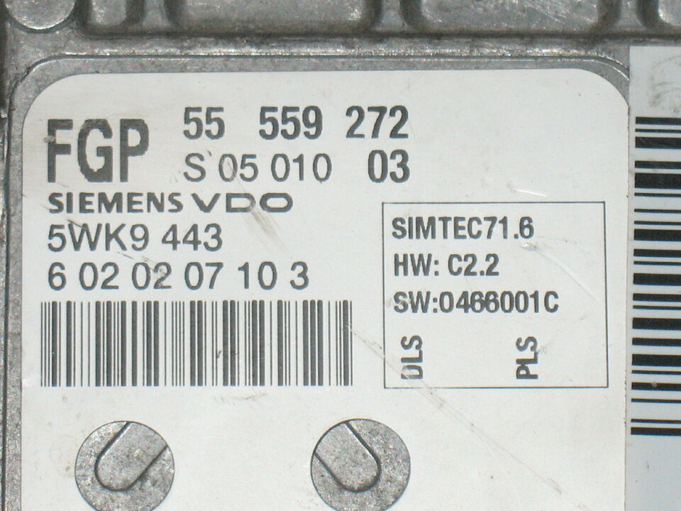 Ecu opel astra vectra signum zafira 1.8 z18xe 55559272 55354380 simtec 71.6