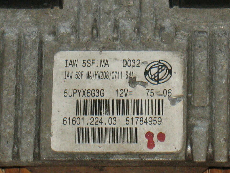 ECU FIAT Doblo 1.2 51784959 IAW 5SF.MA HW208 5SF 6160122403