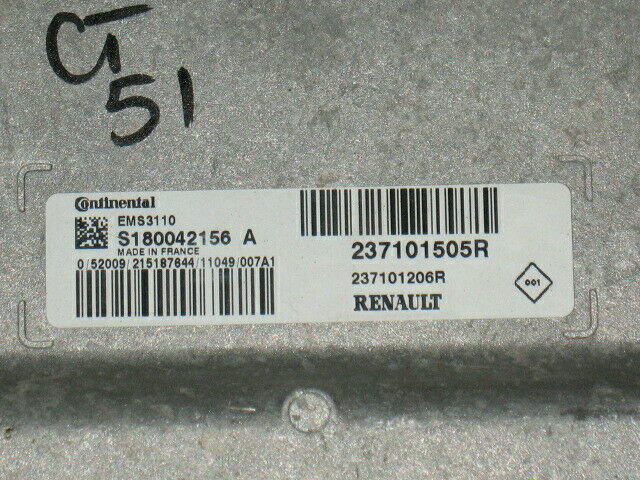 Ecu centralina renault clio ems3110 s180042156a 237101505r