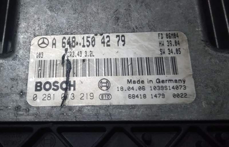 ECU MERCEDES 0281013219 A6481504279 CR3.43 3.2L EDC 16C2-7.43