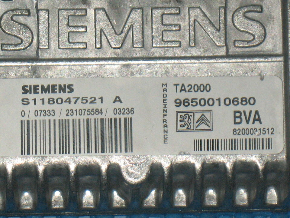 ECU PEUGEOT CITROEN C3 Siemens S118047521 a 9650010680