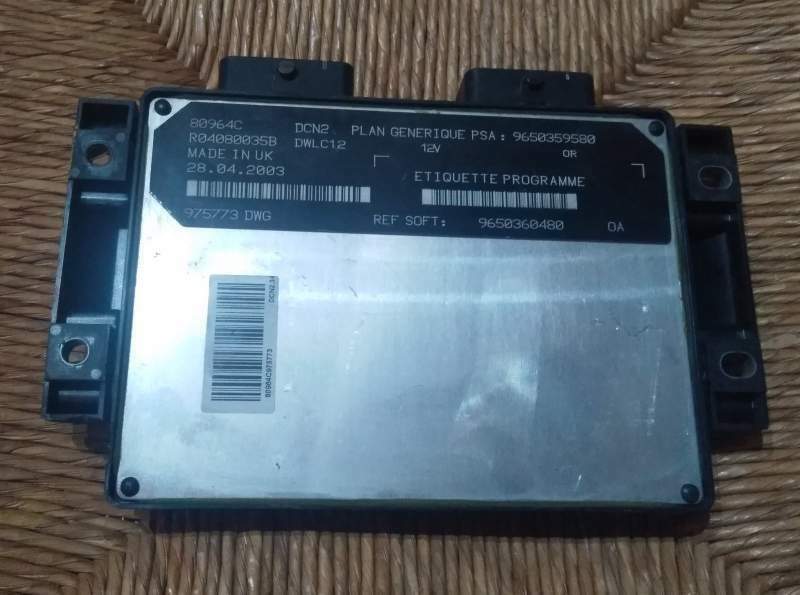 ECU CITROEN BERLINGO 1.9 9650360480 R04080035B 9650359580 9650360080