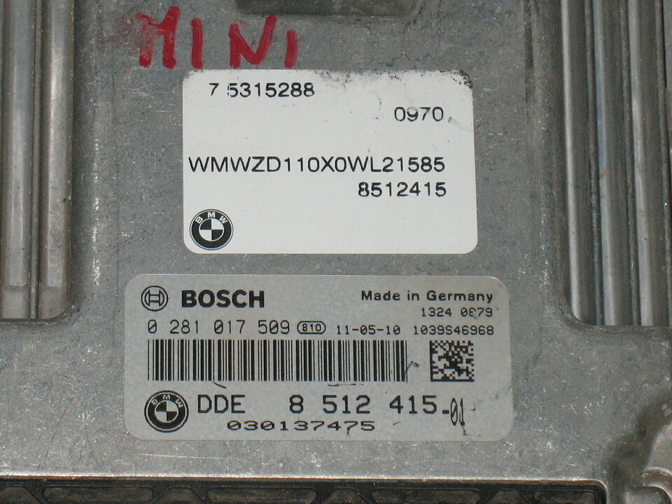 ECU Mini Cooper 1.6D BOSCH 0281017509 DDE8512415 EDC17C50