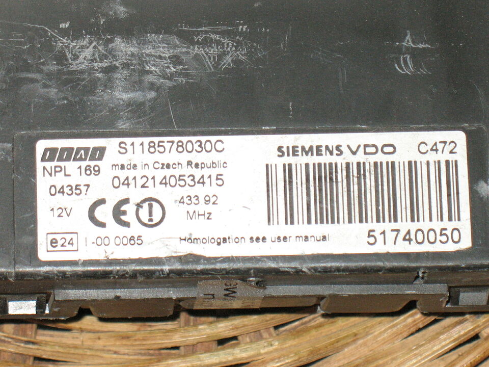BSI FIAT PANDA 169 SIEMENS VDO S118578030C 51740050 - C835