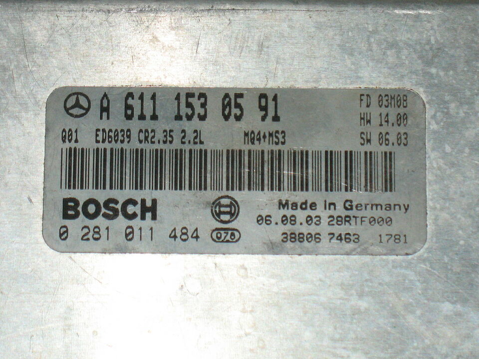 Mercedes SPRINTER 311cdi CR2.35 0281011484 A61115305914 EDC15C6