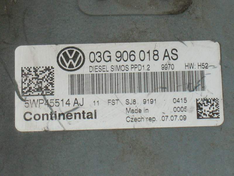 ECU VW PASSAT 1.8 TDI 03G906018AS SIEMENS VDO 5WP45514 AJ
