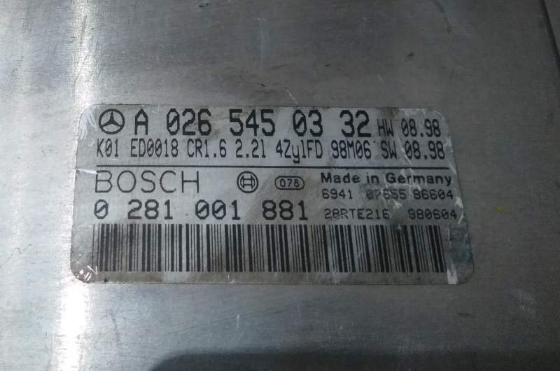 ECU EDC15C0 MERCEDES A0265450332 0281001881 CR1.6 2.2L EDC 15C0