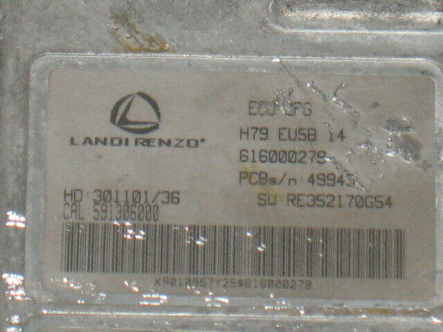 Ecu landi renzo gas gpl lpg dacia duster 616000279 301101/36