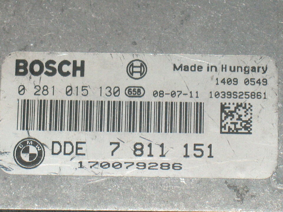 ECU BMW E90 325D E60 525D 2.5 D 0281015130 EDC16C35 DME7811151